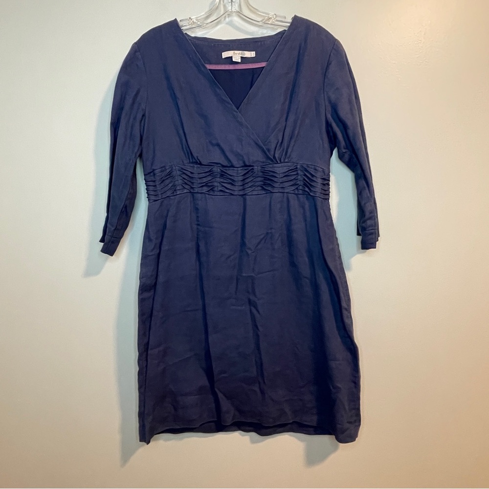 Boden Blue Linen Dress Size 8P